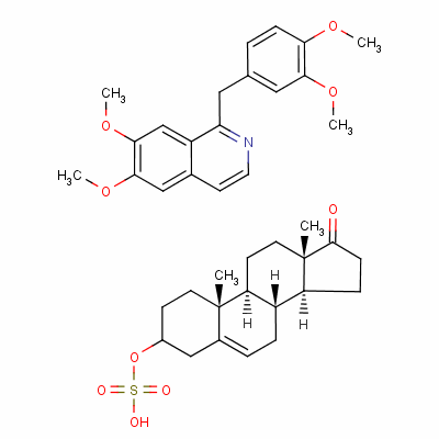 1-[(3,4-dimethoxyphenyl)methyl]-6,7-dimethoxy-isoquinoline, (8R,9S,10R ,13S,14S)-10,13-dimethyl-17-oxo-3-sulfooxy-1,2,3,4,7,8,9,11,12,14,15,1 6-dodecahydrocyclopenta[a]phenanthrene
