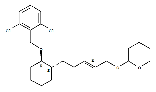 (2S)-2-{[(2E)-5-{(1R)-2-[(2,6-dichlorobenzyl)oxy]cyclohexyl}pent-2-en-1-yl]oxy}tetrahydro-2H-pyran