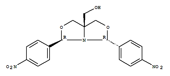 1H,3H,5H-Oxazolo[3,4-c]oxazole-7a(7H)-methanol,3,5-bis(4-nitrophenyl)-, (3a,5b,7aa)- (9CI)