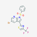 1H-Pyrrolo[2,3-b]pyridine, 5-bromo-1-(phenylsulfonyl)-3-[4-(trifluoromethyl)-2-thiazolyl]-