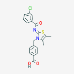 4-[[2-(3-chlorobenzoyl)imino-4,5-dimethyl-1,3-thiazol-3-yl]methyl]benzoic Acid