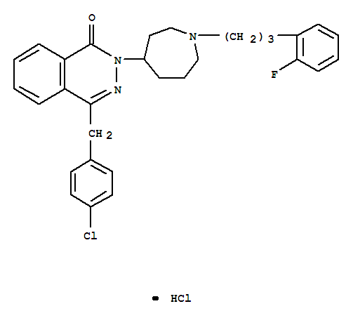 1(2H)-Phthalazinone, 4-((4-chlorophenyl)methyl)-2-(1-(3-(2-fluorophenyl)propyl)hexahydro-1H-azepin-4-yl)-, monohydrochloride