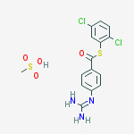 S-(2,5-dichlorophenyl) 4-(diaminomethylideneamino)benzenecarbothioate;methanesulfonic Acid