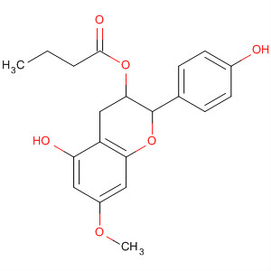 Butanoic acid,3,4-dihydro-5-hydroxy-2-(4-hydroxyphenyl)-7-methoxy-2H-1-benzopyran-3-yl ester, cis-