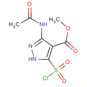 1H-Pyrazole-4-carboxylic acid, 3-(acetylamino)-5-(chlorosulfonyl)-,methyl ester
