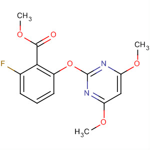 Benzoic acid, 2-[(4,6-dimethoxy-2-pyrimidinyl)oxy]-6-fluoro-, methylester