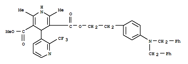 2-[4-(dibenzylamino)phenyl]ethyl methyl 2',6'-dimethyl-2-(trifluoromethyl)-1',4'-dihydro-3,4'-bipyridine-3',5'-dicarboxylate