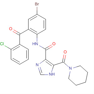 1H-Imidazole-4-carboxamide,N-[4-bromo-2-(2-chlorobenzoyl)phenyl]-5-(1-piperidinylcarbonyl)-