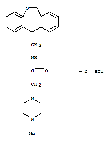 1-Piperazineacetamide,N-[(6,11-dihydrodibenzo[b,e]thiepin-11-yl)methyl]-4-methyl-, hydrochloride(1:2)