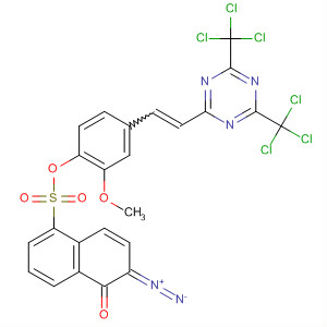 1-Naphthalenesulfonic acid, 6-diazo-5,6-dihydro-5-oxo-,4-[2-[4,6-bis(trichloromethyl)-1,3,5-triazin-2-yl]ethenyl]-2-methoxyphenylester