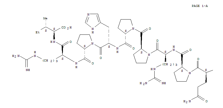 L-Isoleucine,L-a-glutamyl-L-alanyl-L-lysyl-L-prolyl-L-a-glutamyl-L-alanyl-L-lysyl-L-prolylglycyl-L-asparaginyl-L-asparaginyl-L-arginyl-L-prolyl-L-valyl-L-tyrosyl-L-isoleucyl-L-prolyl-L-glutaminyl-L-prolyl-L-arginyl-L-prolyl-L-prolyl-L-histidyl-L-prolyl-L-