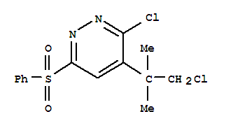 3-chloro-4-(1-chloro-2-methylpropan-2-yl)-6-(phenylsulfonyl)pyridazine