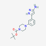 tert-butyl 4-(3-(3-amino-1H-pyrazol-5-yl)phenyl)piperazine-1-carboxylate