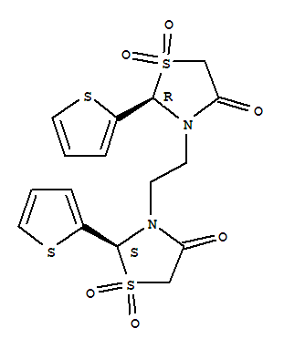 (2R,2'S)-3,3'-ethane-1,2-diylbis(2-thiophen-2-yl-1,3-thiazolidin-4-one) 1,1,1',1'-tetraoxide