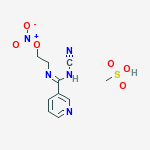 N-cyano-N-(2-nitroxyethyl)-3-pyridinecarboximidamide methanesulfonate