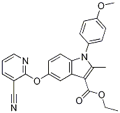 5-(3-Cyano-pyridin-2-yloxy)-1-(4-methoxy-phenyl)-2-methyl-
1H-indole-3-carboxylic acid ethyl ester