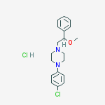 1-(4-chlorophenyl)-4-(2-methoxy-2-phenylethyl)piperazine hydrochloride (1:1)