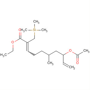 2,9-Decadienoic acid, 8-(acetyloxy)-6-methyl-2-[(trimethylsilyl)methyl]-,ethyl ester