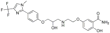 2-Hydroxy-5-[2-[[2-hydroxy-3-[4-[1-methyl-4-(trifluoromethyl)-1H-imidazol-2-yl]phenoxy]propyl]amino]ethoxy]benzamide