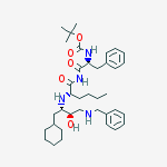 (R-(R',S'))-N-((1,1-DIMETHYLETHOXY)CARBONYL)-L-PHENYLALANYL-N-(1-(CYCLOHEXYLMETHYL)-2-HYDROXY-3-(BENZYLAMINO) PROPYL)-L-NORLEUCINAMIDE