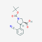 (3R,4S)-1-(tert-Butoxycarbonyl)-4-(2-cyanophenyl)pyrrolidine-3-carboxylic acid