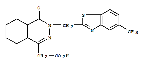 3,4-dihydro-4-oxo-5,6-cyclohexano-3-((5-(trifluoromethyl)benzothiazol-2-yl)methyl)-1-pyridazineacetic acid