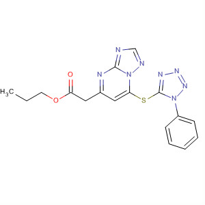 [1,2,4]Triazolo[1,5-a]pyrimidine-5-acetic acid,7-[(1-phenyl-1H-tetrazol-5-yl)thio]-, propyl ester
