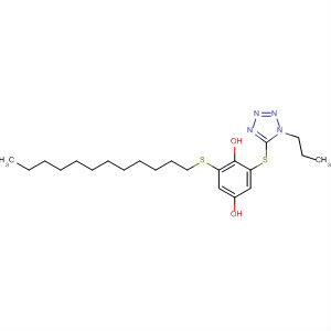 1,4-Benzenediol, 2-(dodecylthio)-6-[(1-propyl-1H-tetrazol-5-yl)thio]-
