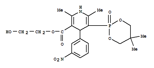 2-hydroxyethyl 5-(5,5-dimethyl-2-oxido-1,3,2-dioxaphosphinan-2-yl)-2,6-dimethyl-4-(3-nitrophenyl)-1,4-dihydropyridine-3-carboxylate