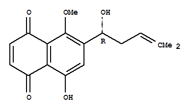 1,4-Naphthalenedione,8-hydroxy-6-(1-hydroxy-4-methyl-3-pentenyl)-5-methoxy-, (R)-