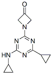 1-[4-cyclopropyl-6-(cyclopropylamino)-1,3,5-triazin-2-yl]azetidin-3-on e