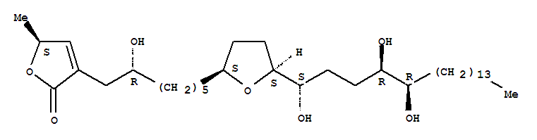 2(5H)-Furanone,3-[2-hydroxy-7-[tetrahydro-5-(1,4,5-trihydroxynonadecyl)-2-furanyl]heptyl]-5-methyl-,[2S-[2a[S*(R*)],5a(1R*,4S*,5S*)]]-