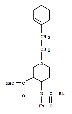3-Piperidinecarboxylic acid, 1-(2-(1-cyclohexen-1-yl)ethyl)-4-((1-oxopropyl)phenylamino)-, methyl ester