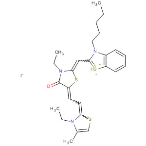 Benzothiazolium,2-[[3-ethyl-5-[(3-ethyl-4-methyl-2(3H)-thiazolylidene)ethylidene]-4-oxo-2-thiazolidinylidene]methyl]-3-pentyl-, iodide