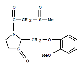 1-{2-[(2-methoxyphenoxy)methyl]-1-oxido-1,3-thiazolidin-3-yl}-2-(methylsulfinyl)ethanone