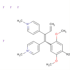Pyridinium,4,4'-[(2,5-dimethoxy-1,4-phenylene)di-2,1-ethenediyl]bis[1-methyl-,diiodide