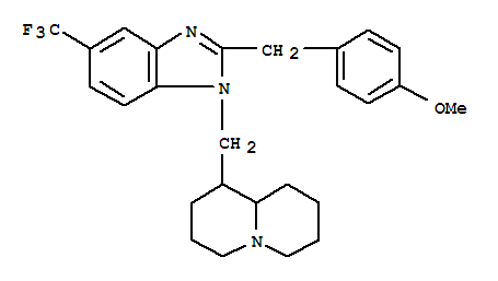 2H-Quinolizine, octahydro-1-(2-(P-methoxybenzyl)-5-(trifluoromethyl)-1-benzimidazolyl-methyl)-