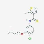 N-[4-chloro-3-(3-methylbutoxy)phenyl]-2-methylthiophene-3-carbothioamide