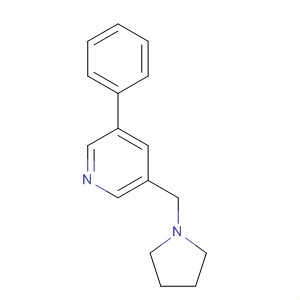 Pyridine, 3-phenyl-5-(1-pyrrolidinylmethyl)-