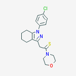 2-[1-(4-chlorophenyl)-4,5,6,7-tetrahydro-1H-indazol-3-yl]-1-(morpholin-4-yl)ethanethione