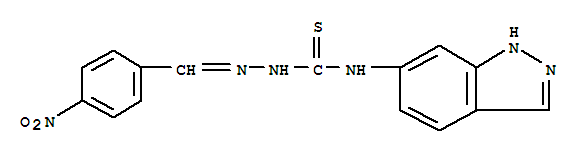 (2E)-N-(1H-indazol-6-yl)-2-(4-nitrobenzylidene)hydrazinecarbothioamide
