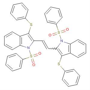 1H-Indole, 2,2'-(1,2-ethenediyl)bis[1-(phenylsulfonyl)-3-(phenylthio)-