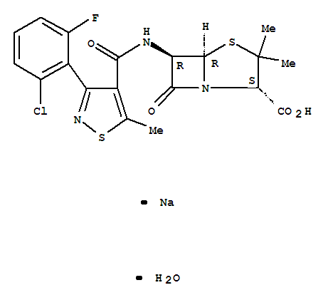 sodium 6-({[3-(2-chloro-6-fluorophenyl)-5-methyl-1,2-thiazol-4-yl]carbonyl}amino)-3,3-dimethyl-7-oxo-4-thia-1-azabicyclo[3.2.0]heptane-2-carboxylate