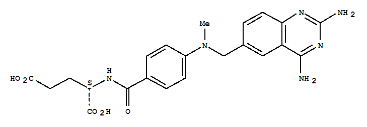 glutamic acid, N-[4-[[(2,4-diamino-6-quinazolinyl)methyl]methylamino]benzoyl]-