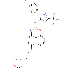 Urea,N-[3-(1,1-dimethylethyl)-1-(6-methyl-3-pyridinyl)-1H-pyrazol-5-yl]-N'-[4-[2-(4-morpholinyl)ethoxy]-1-naphthalenyl]-