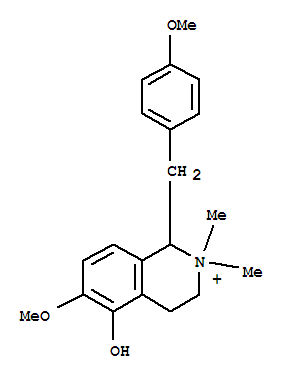 Isoquinolinium,1,2,3,4-tetrahydro-5-hydroxy-6-methoxy-1-[(4-methoxyphenyl)methyl]-2,2-dimethyl-(9CI)