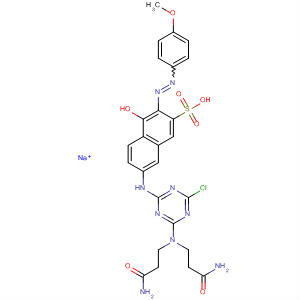 2-Naphthalenesulfonic acid,7-[[4-[bis(3-amino-3-oxopropyl)amino]-6-chloro-1,3,5-triazin-2-yl]amino]-4-hydroxy-3-[(4-methoxyphenyl)azo]-, monosodium salt