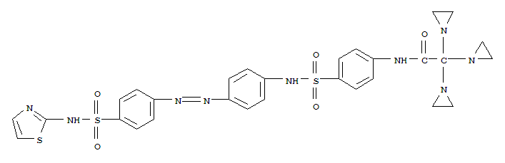 1-aziridineacetamide, alpha,alpha-bis(1-aziridinyl)-N-[4-[[[4-[(E)-2-[4-[(2-thiazolylamino)sulfonyl]phenyl]diazenyl]phenyl]amino]sulfonyl]phenyl]-