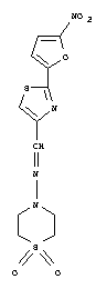 4-thiomorpholinamine, N-[[2-(5-nitro-2-furanyl)-4-thiazolyl]methylene]-, 1,1-dioxide