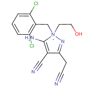 1H-Pyrazole-3-acetonitrile,5-amino-4-cyano-a-[(2,6-dichlorophenyl)methylene]-1-(2-hydroxyethyl)-
